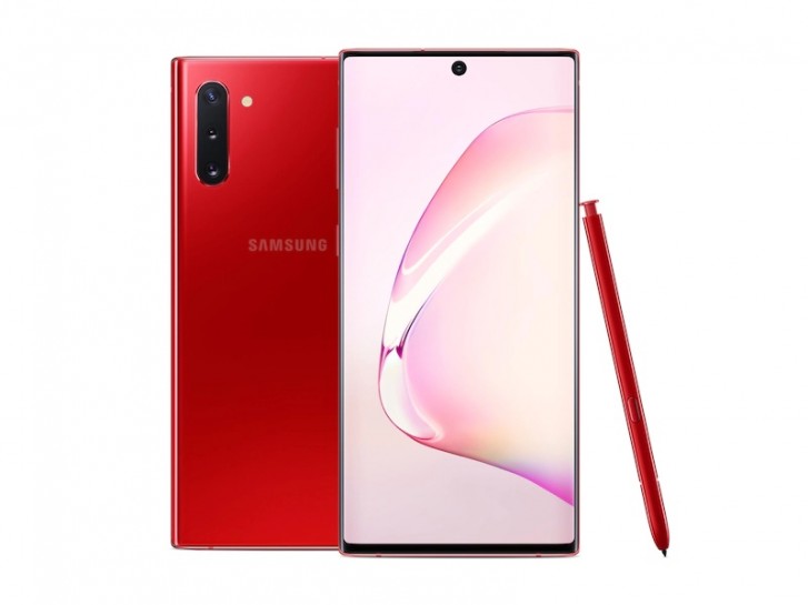 Galaxy Note10 in red and pink is now available in the US