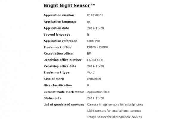 Bright Night Sensor patent details