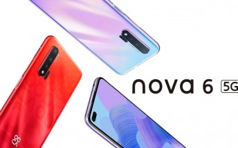 Huawei nova 6 listed on VMall, color and storage options revealed
