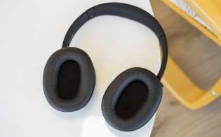 The headphones - front and rear