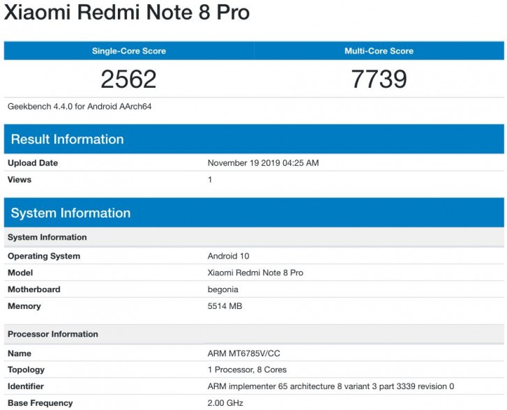 redmi note 8 pro name