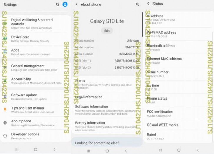 Samsung Galaxy S10 Lite appears in FCC listing