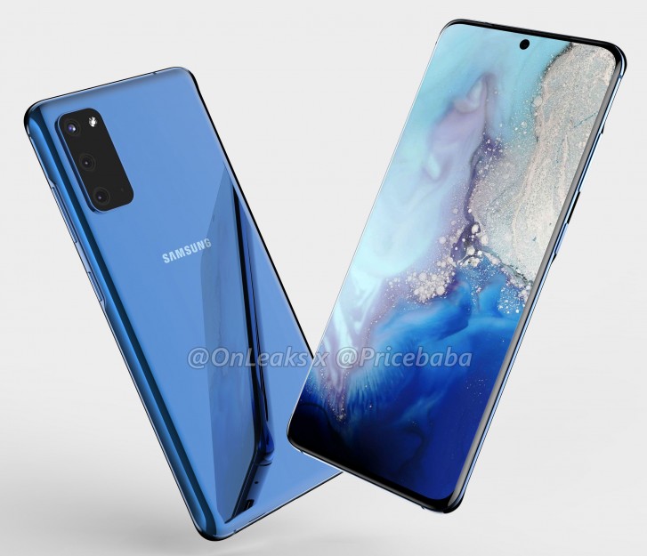 Tampak depan dan belakang Samsung Galaxy S11e.