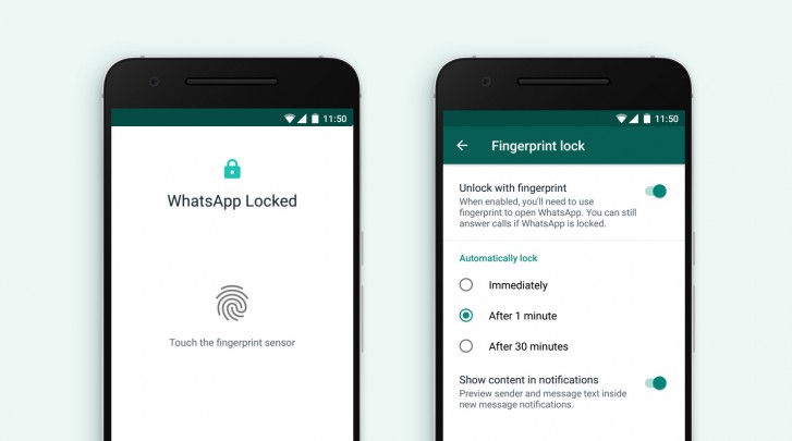 Whatsapp implements fingerprint lock to Android