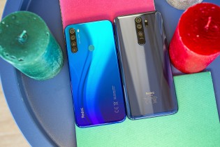 Xiaomi Redmi Note 8 next to Redmi Note 8 Pro