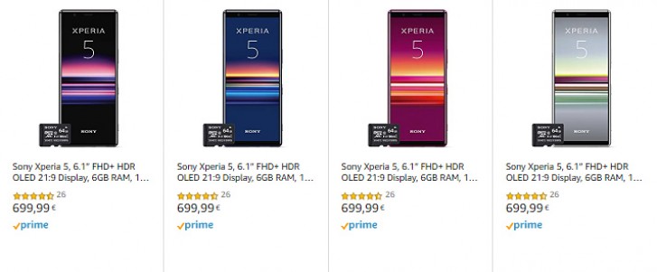 Sony Xperia 5 drops to €700/£550 in Europe