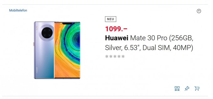 Huawei Mate 30 Pro goes up for presale at major Swiss retailer