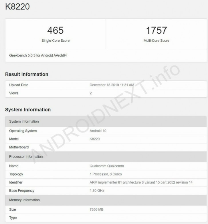 An alleged Sony Xperia phone pops up on Geekbench with Snapdragon 765(G)