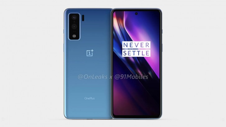 OnePlus Z render from last year with a single selfie camera
