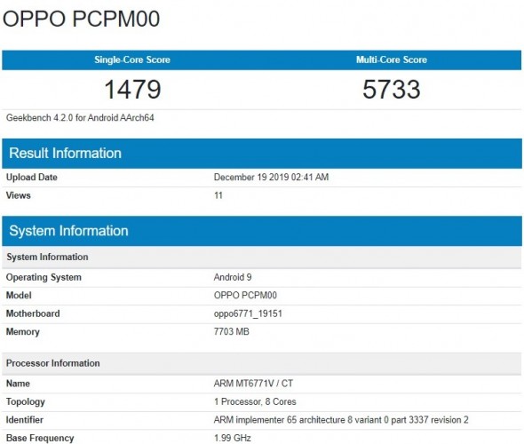 Oppo A91 passes through Geekbench, renders surface