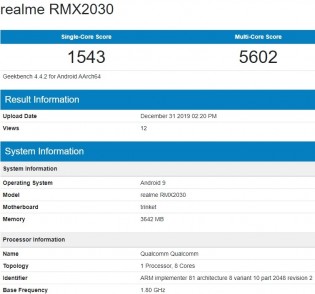 Realme 5i on Geekbench 4