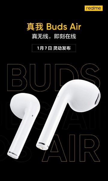 Realme Buds Air coming to China on January 7