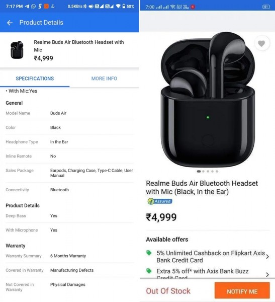 Realme new earbuds discount price