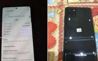 Samsung Galaxy Note10 Lite live images surface