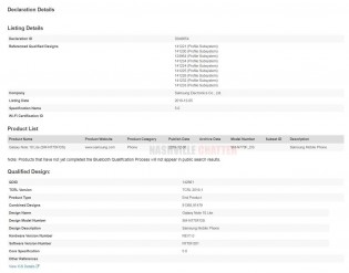 Bluetooth certification of Note10 Lite