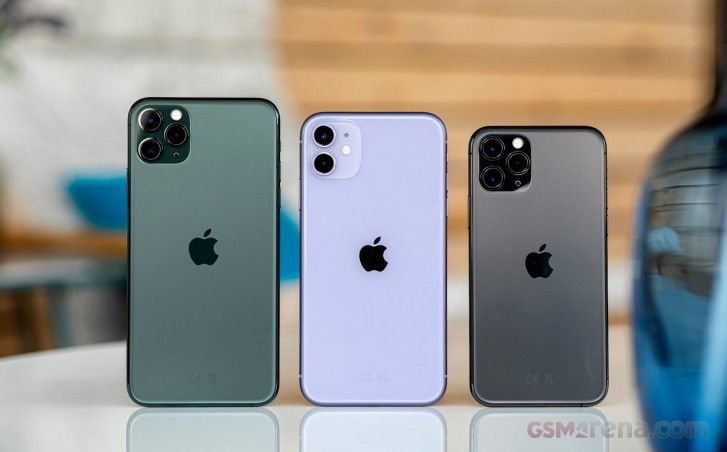  iPhone 11 Pro Max, iPhone 11, and iPhone 11 Pro