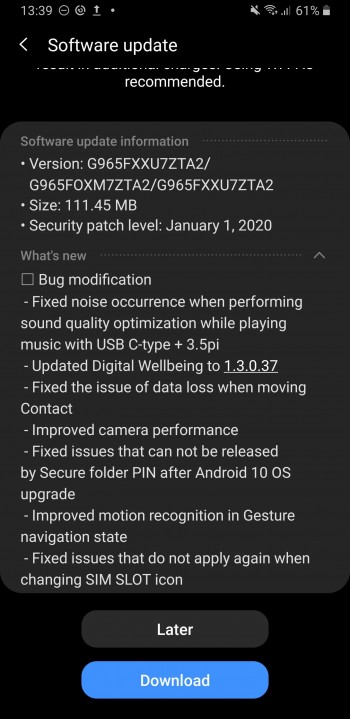 New Android 10 beta update arrives to Galaxy S9 and S9+