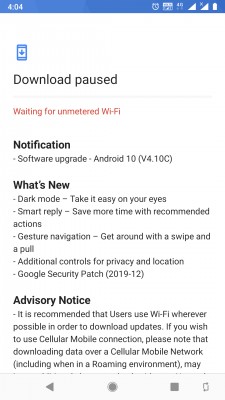 Android 10 update for the Nokia 6.1