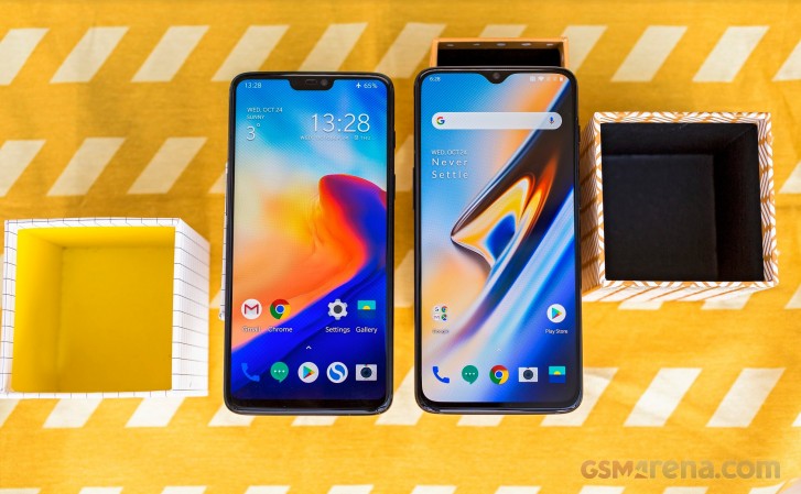 OnePlus 6 (left) and OnePlus 6T (right)
