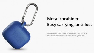 Realme Buds Air Iconic Cover comes with a metal carabiner