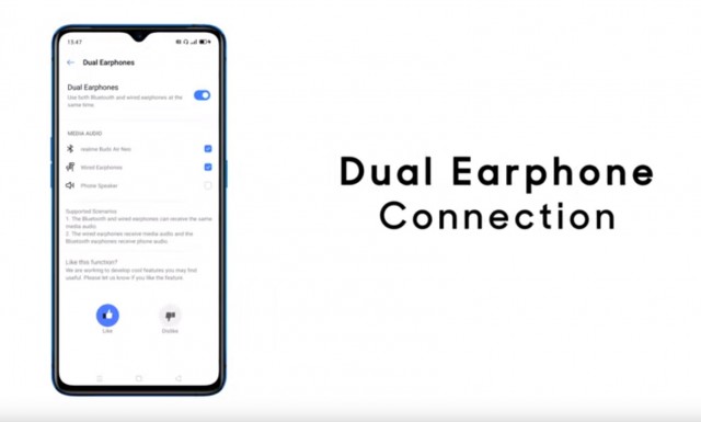 Realme Buds Air Neo được kết nối với điện thoại