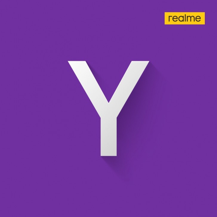 Realme's post with an image of the letter \