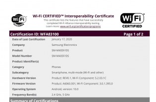 Samsung Galaxy A60 and M40 Wi-Fi certification