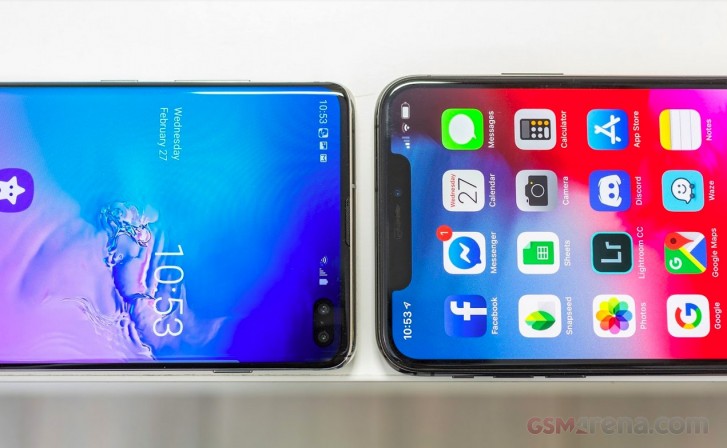 Samsung Galaxy S10+ and Apple iPhone XS Max