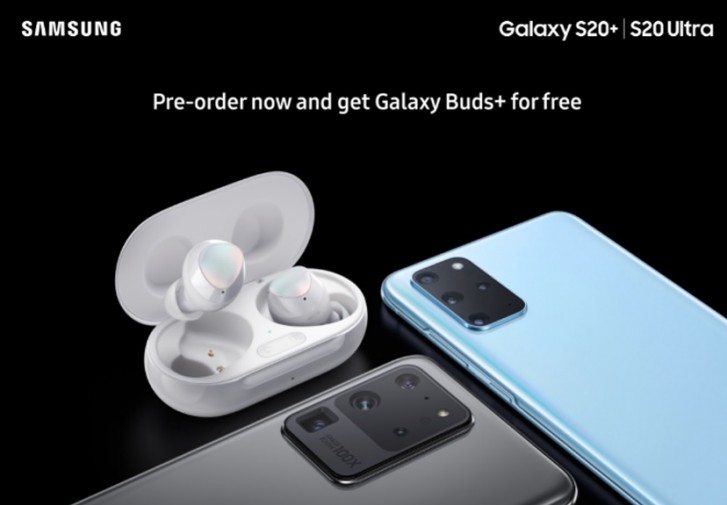 Samsung Galaxy S20+, S20 Ultra pre-orders to come with free Galaxy Buds+
