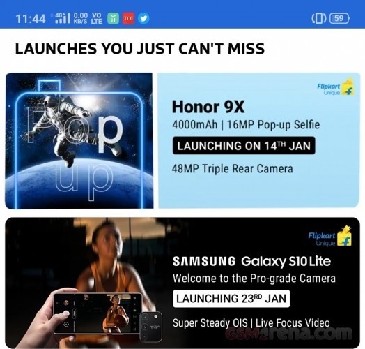 Ngày ra mắt Samsung Galaxy S10 Lite Ấn Độ được Flipkart tiết lộ