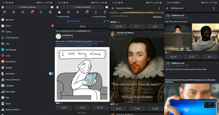 You want dark mode for your Facebook app? Get the Lite