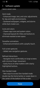 Samsung Galaxy A30 receiving the Android 10 + One UI 2.0 update