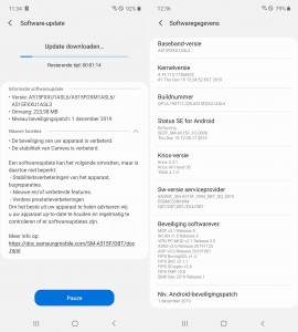 First update for the Samsung Galaxy A51