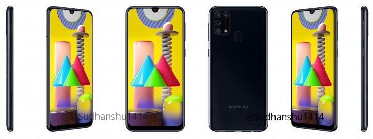 Samsung Galaxy M31 press renders leak in three colors alongside full specs