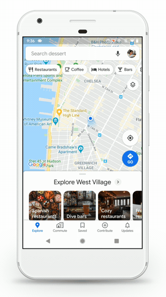 Google Maps updated with new icon, new layout, and new transit information