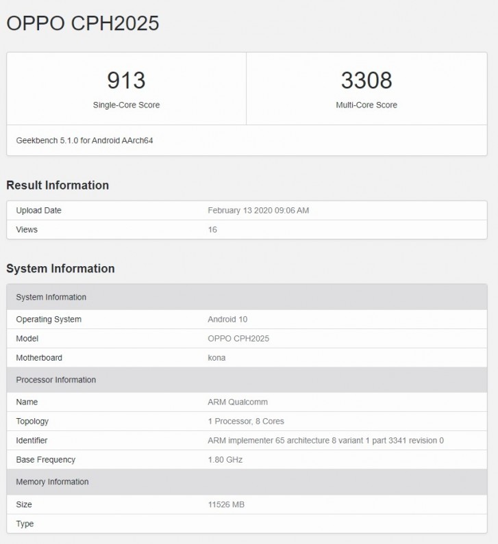 Oppo Find X2 Pro shines on Geekbench with Snapdragon 865 and 12 GB RAM