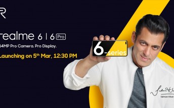 Realme 6 and 6 Pro are coming on March 5, fitness band will tag along