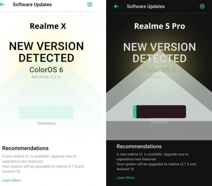 تبدأ Realme X و Realme 5 Pro في تلقي Android 10 و Realme UI