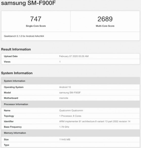 samsung galaxy fold android 10