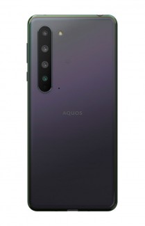 Sharp Aquos R5G in blue, black and white colors
