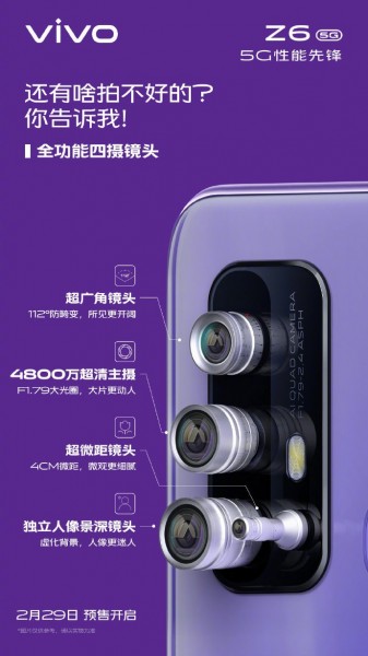 vivo Z6 5G camera setup officially detailed ahead of launch