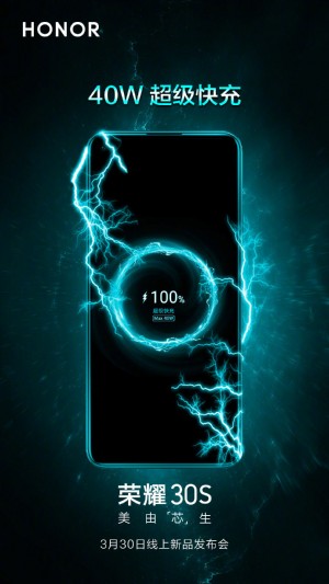 New Honor 30S 5G press renders confirm design, 40W wired fast charging also incoming