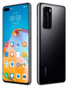 Huawei P40 in black and grey