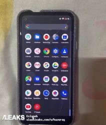 Google Pixel 4a - notice the tiny selfie camera inside the punch hole