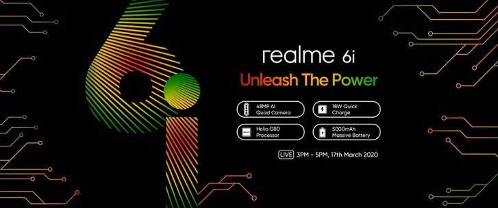 أكد Realme 6i أنه يحتوي على شاشة قطرات الماء وكاميرا سيلفي 16 ميجابيكسل وبطارية 5000 mAh