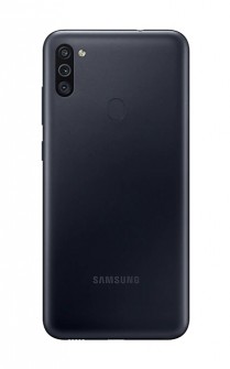 Galaxy M11 in black and blue