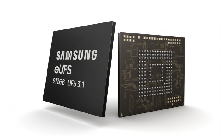 Samsung starts mass production of 512 GB eUFS 3.1