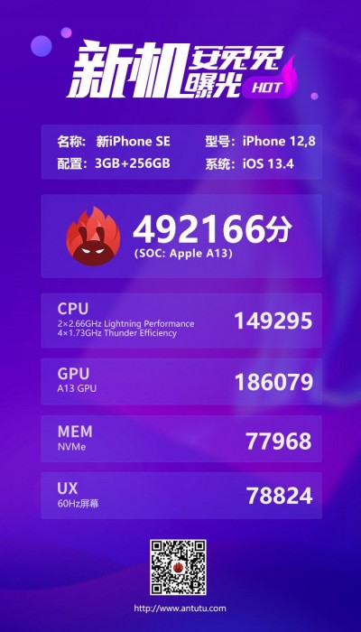 iPhone SE (2020) appears on AnTuTu, reveals underclocked chipset