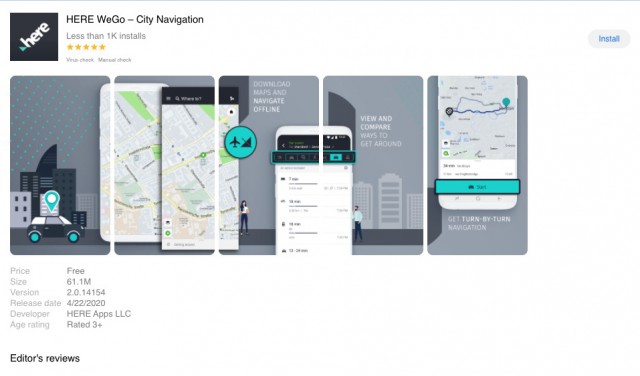 هنا WeGo Maps على معرض تطبيقات Huawei