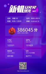 النتائج والمقارنة بين Kirin 985 AnTuTu